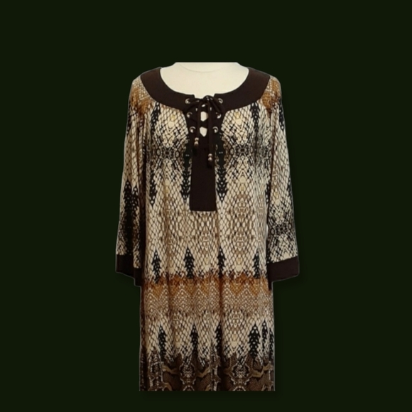 Curations Snake Skin Animal Print Dress - Picture 2 of 16